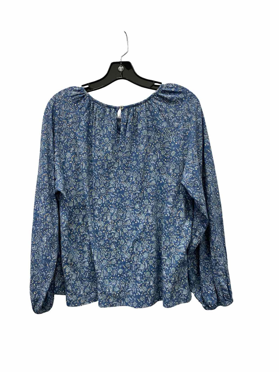 Lucky Brand Size M Blue Floral Long Sleeve Shirts