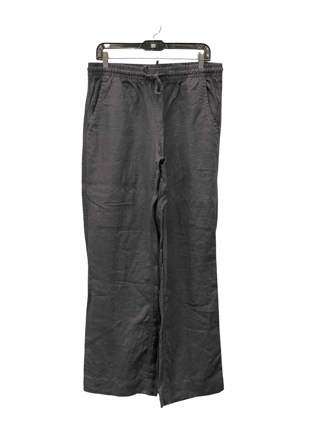 LL Bean Size L Dark Gray 100% Linen Pants