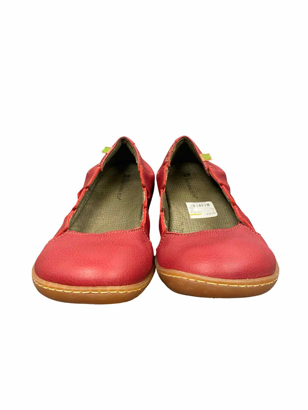 El Naturalista Shoe Size 38 Red Leather El Viajero Flats