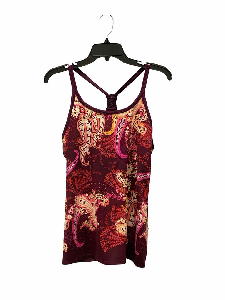 Athleta Size XL Purple Print Athletic Tank Top