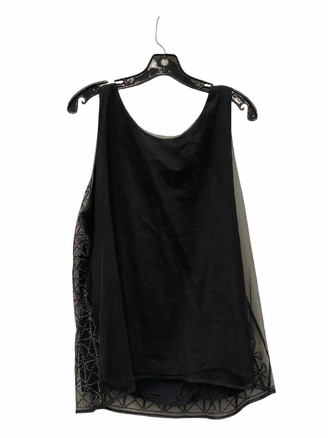 Chico's Size 3 Black Beaded Tank Top