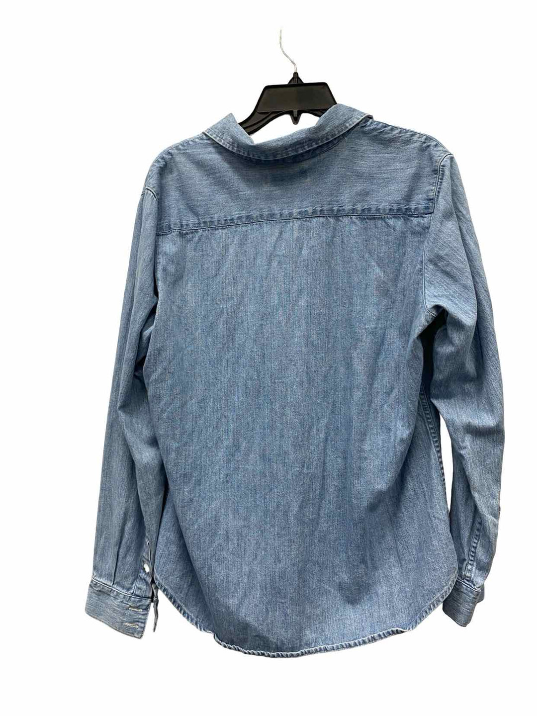 Eddie Bauer Size L Blue Denim Long Sleeve Shirts