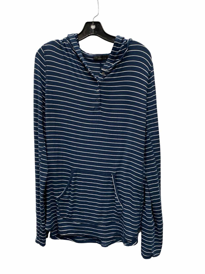 PrAna Size L Blue Stripe Long Sleeve Shirts