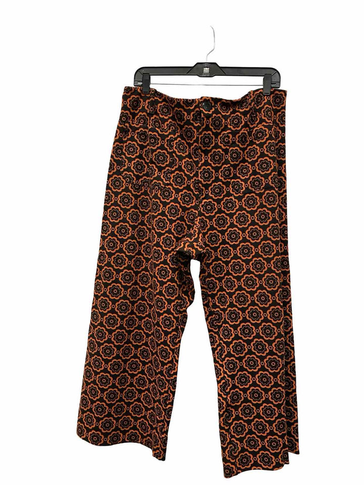Maeve Size 34 Black Orange Floral Pants