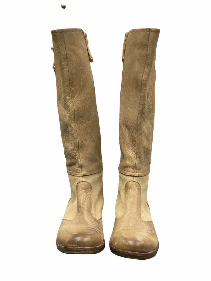 Naya Shoe Size 6.5 Beige Leather Apollonia Boots(knee)