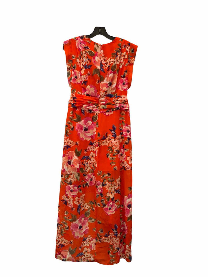 Eliza J Size 6P Orange Floral Dress