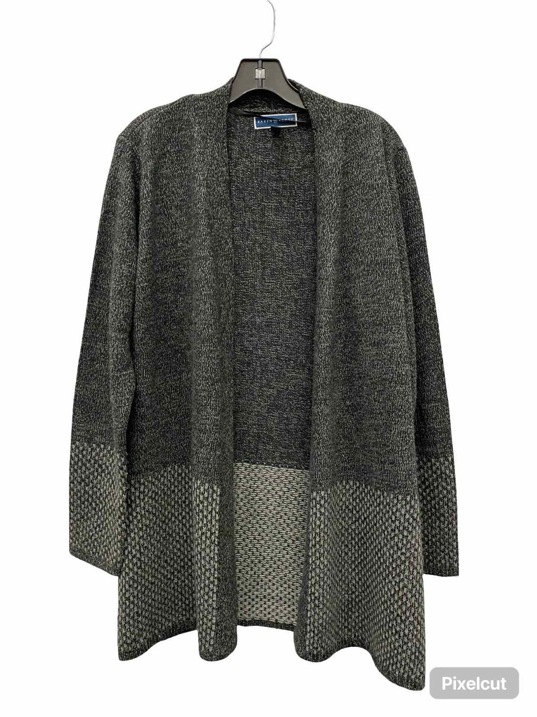 Karen Scott Size XL Black Grey Sweater