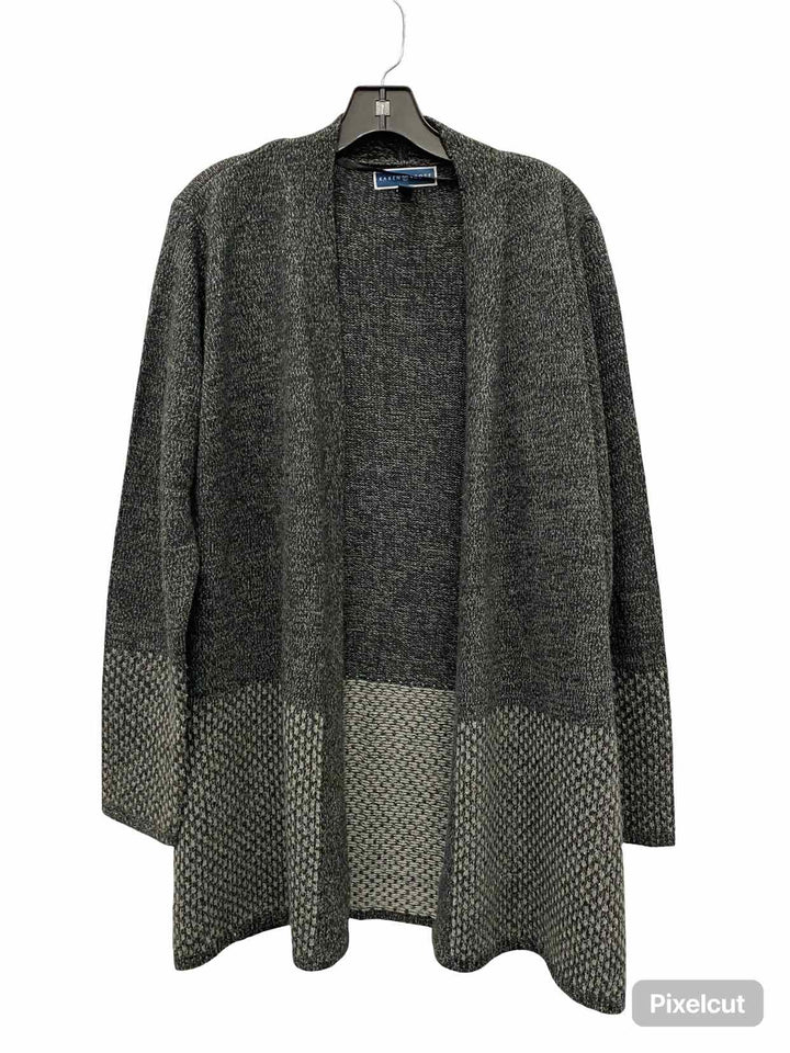 Karen Scott Size XL Black Grey Sweater
