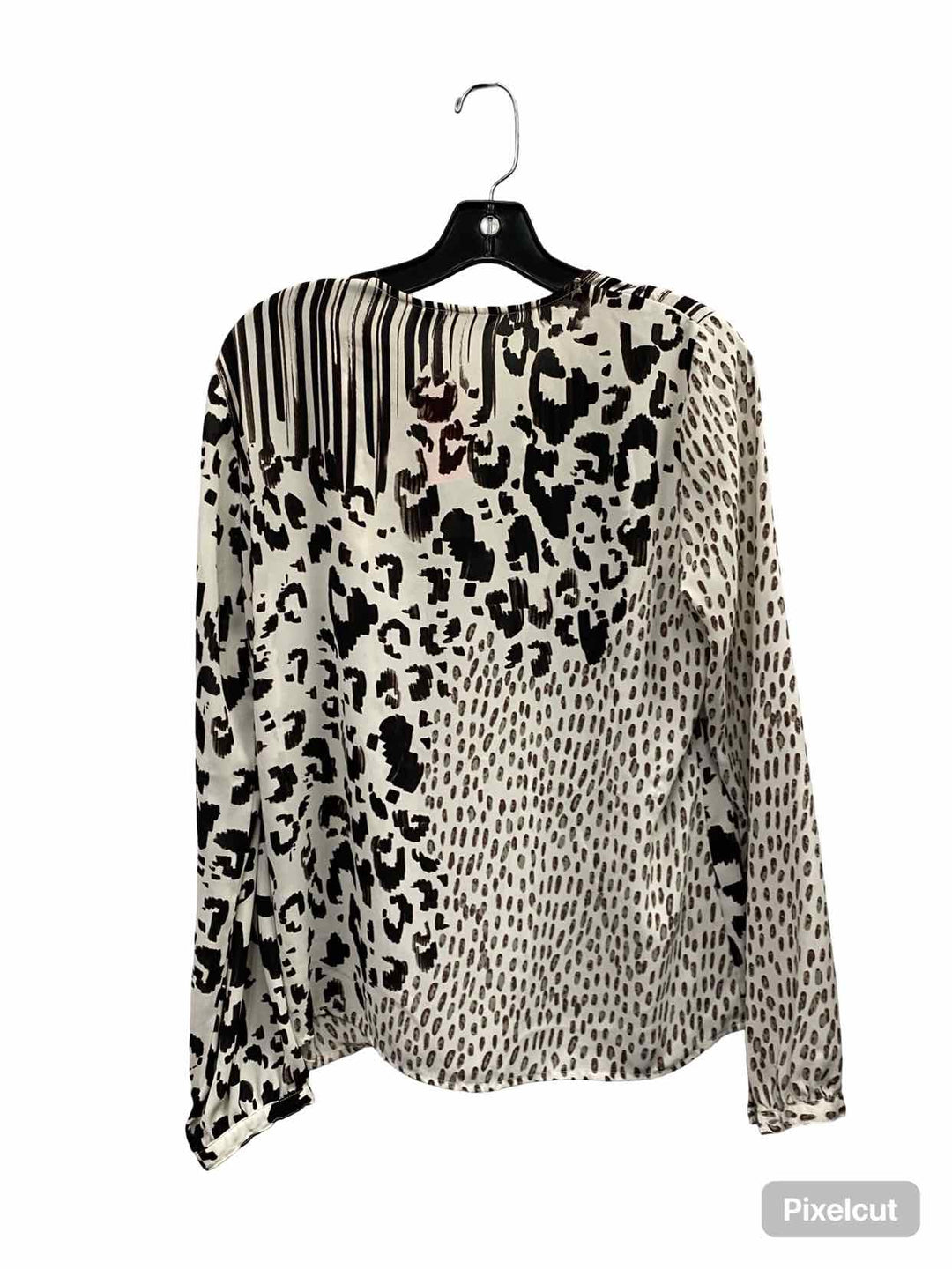 Cabi Size M Cream Black Long Sleeve Shirts