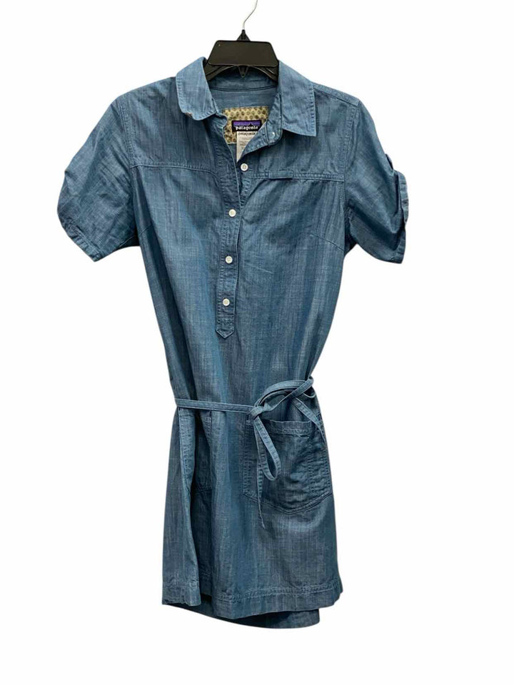 Patagonia Size 6 Blue Denim Dress