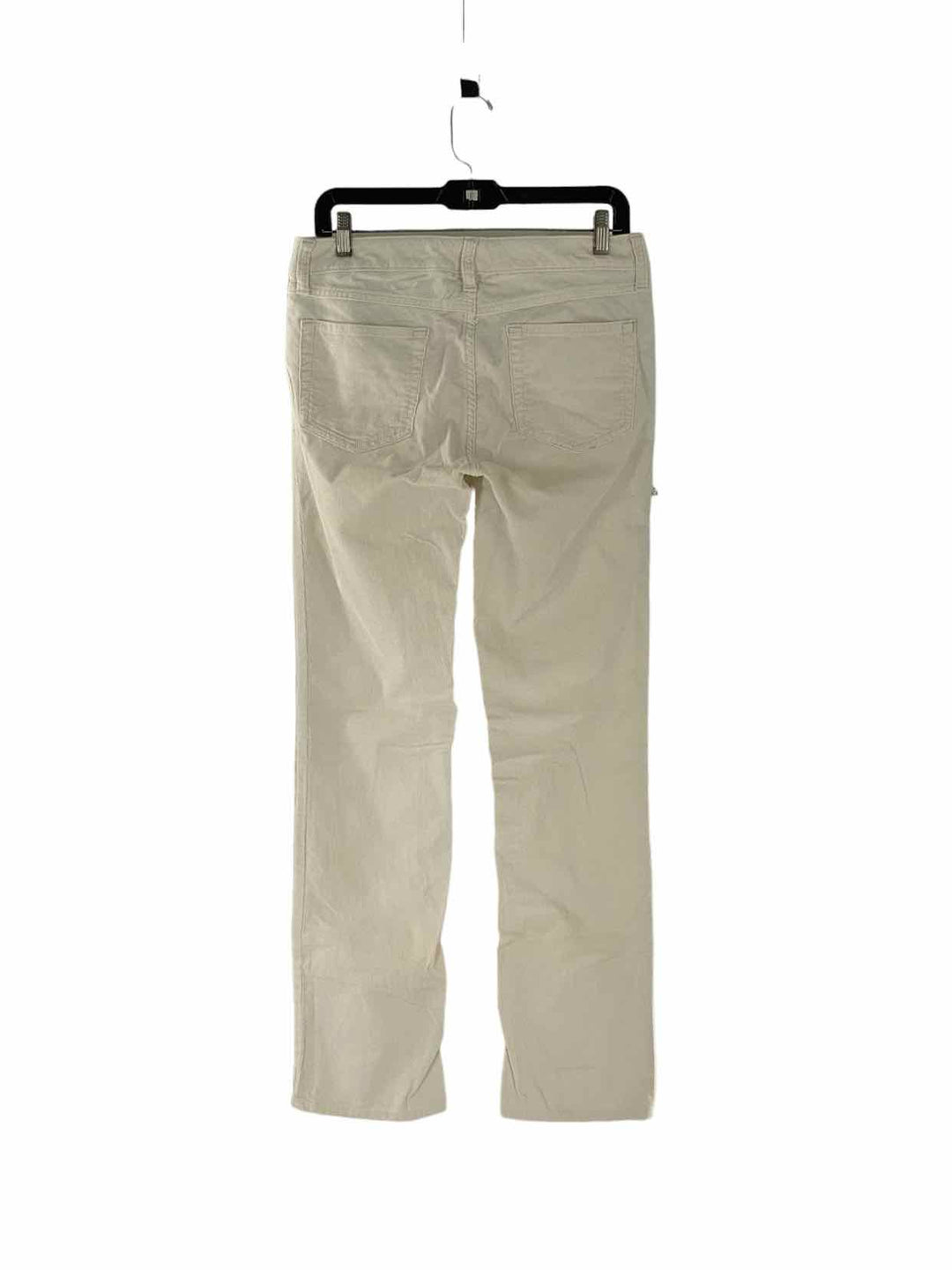 Eddie Bauer Size 6 White Corduroy Straight Pants