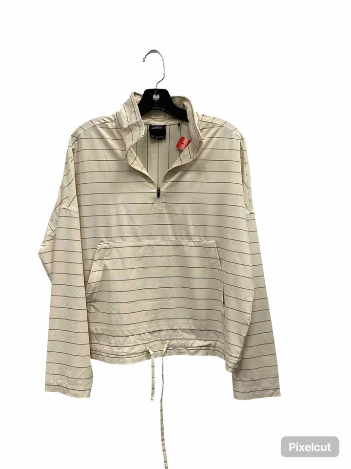 PrAna Size XS Soft White Stripe Railay Athletic Long Sleeve