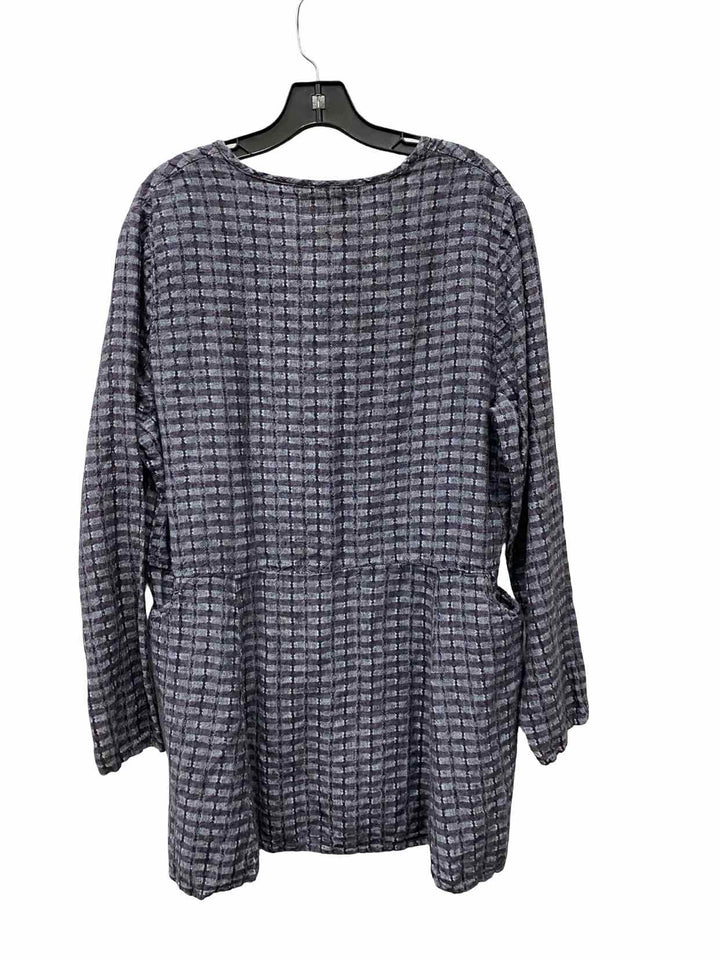 Flax Size M Purple Linen Long Sleeve Shirts