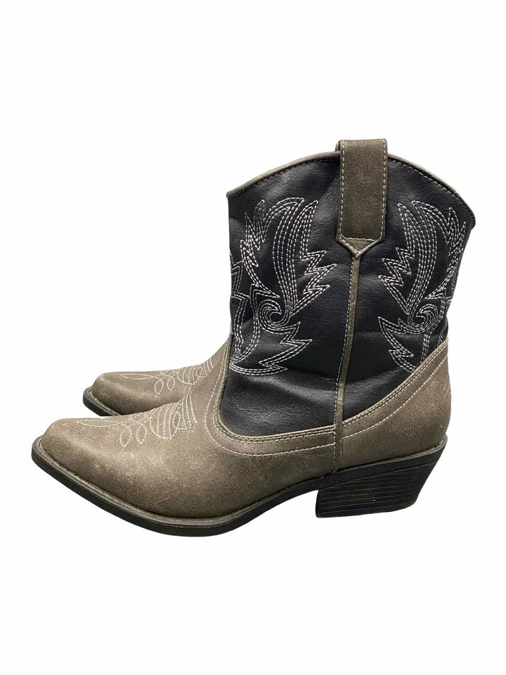 London Rebel Shoe Size 5.5 Grey Faux Leather Boots(Ankle)