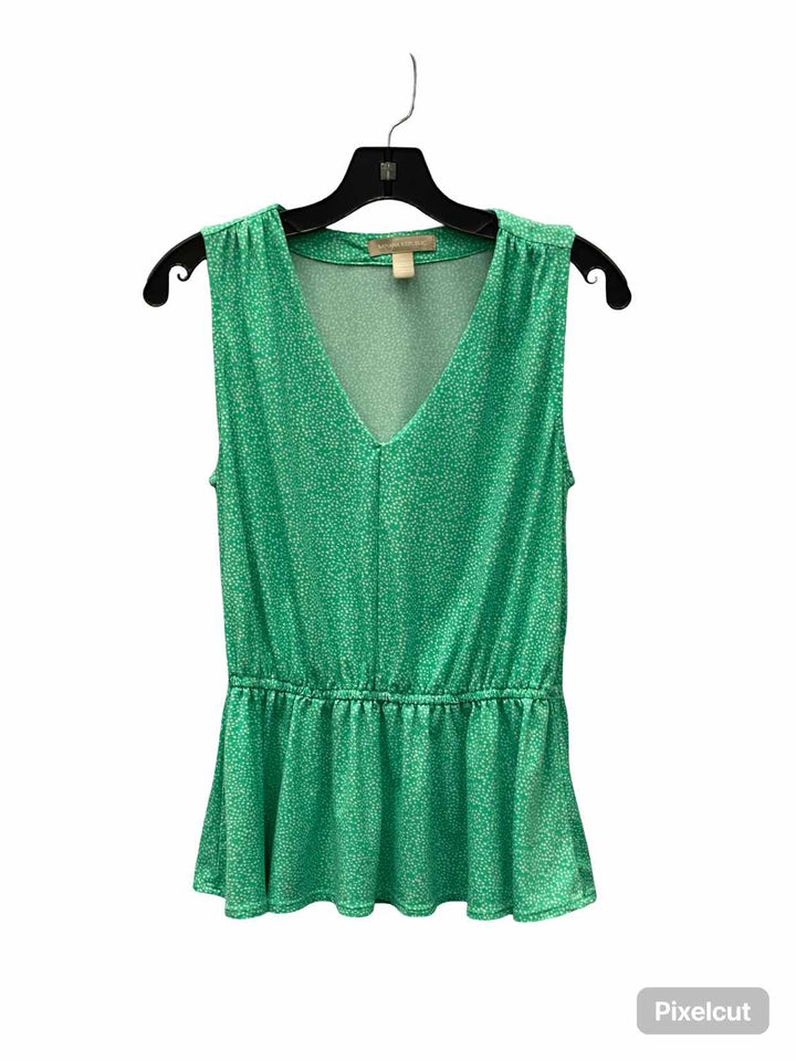 Banana Republic Size S Green Polka Dot Tank Top
