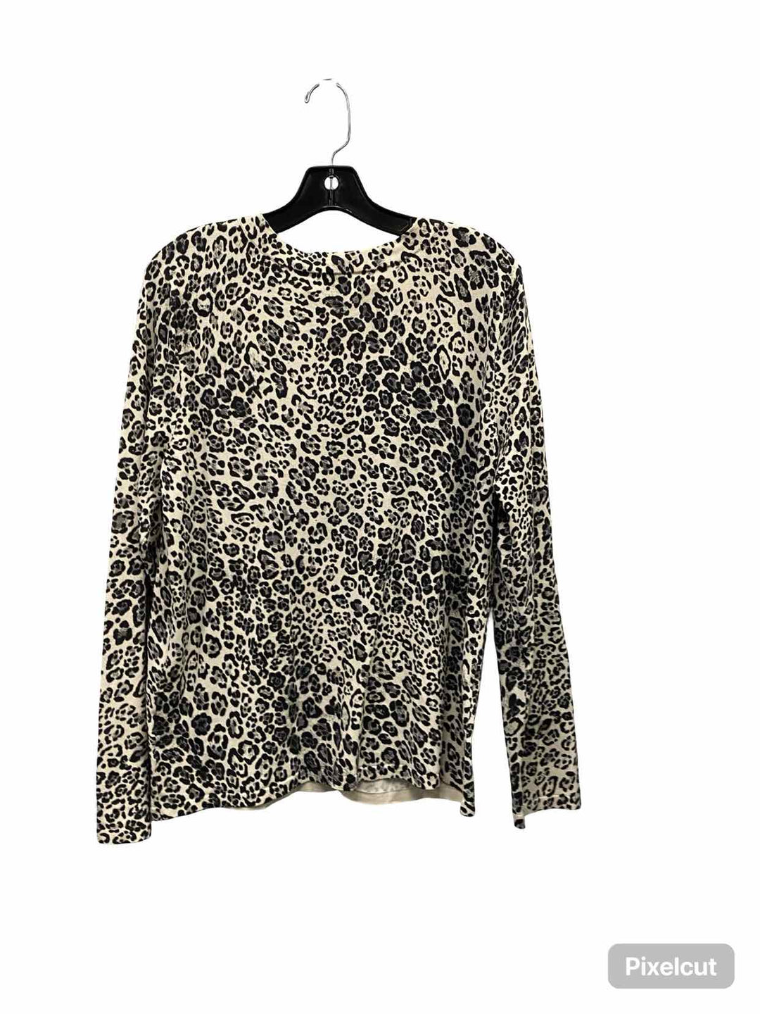 Jones New York Size 1X Beige Black Animal Print Sweater