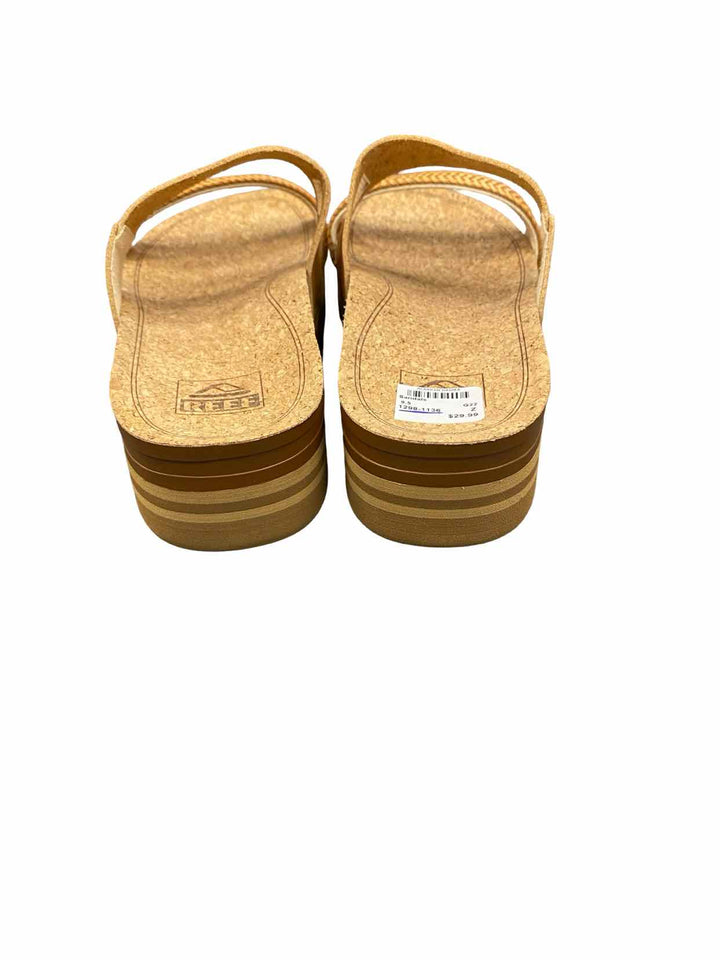 Reef Shoe Size 9.5 Brown Vegan Leather Cushion Vista Hi Arch Support Sandals