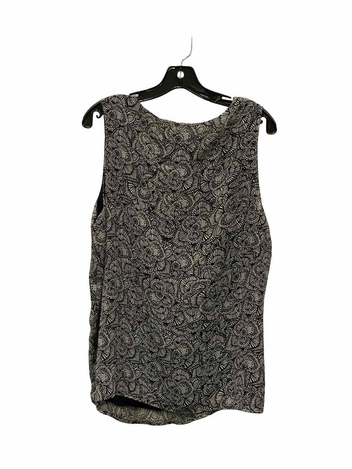 GNW Size XL Black White Floral Tank Top