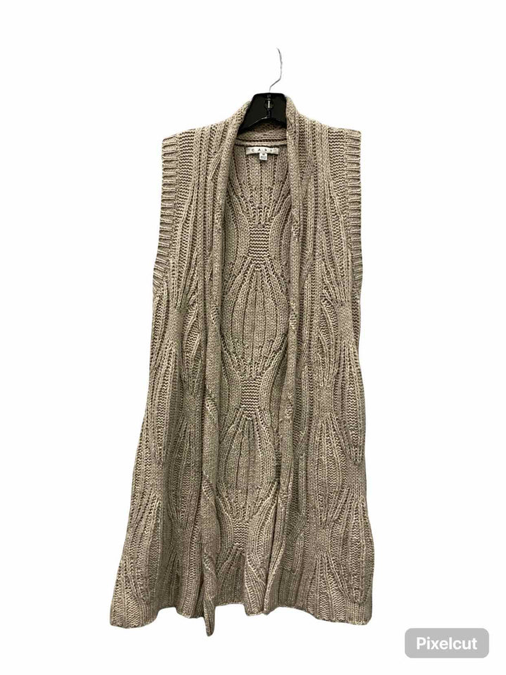 Cabi Size M Beige Knit Vest