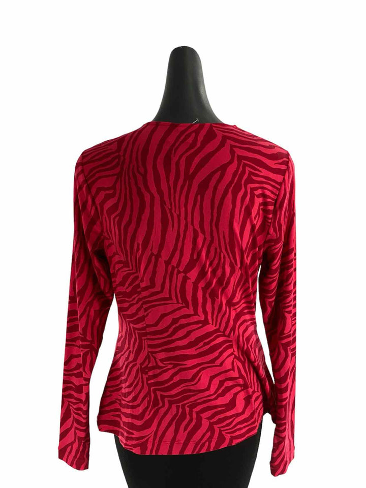 Cabi Size M Red zebra Long Sleeve Shirts