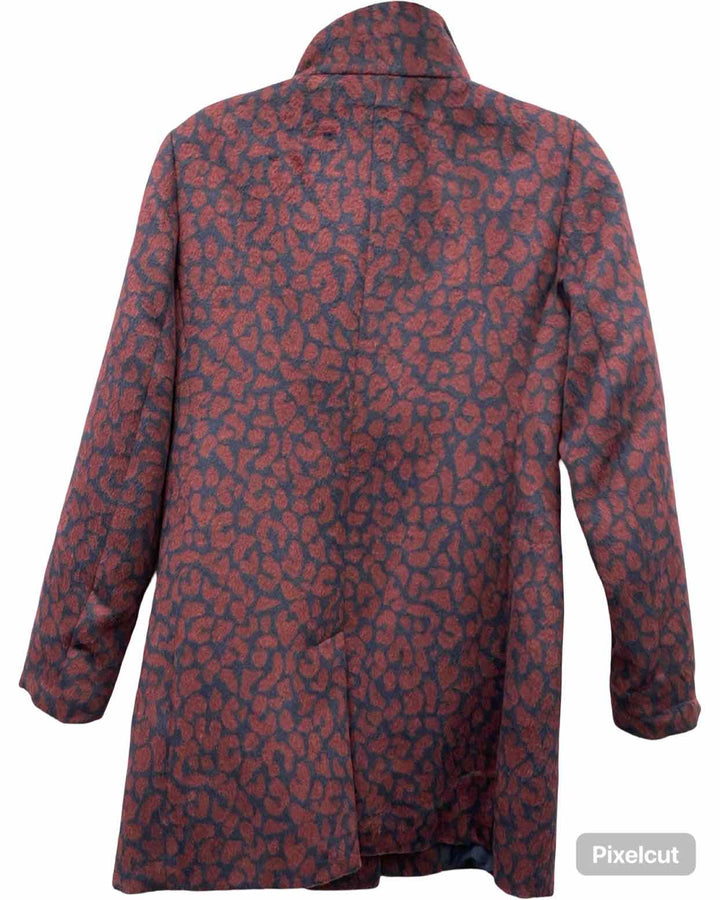 Loft Size XS Navy Blue Red Print Coat(Long)