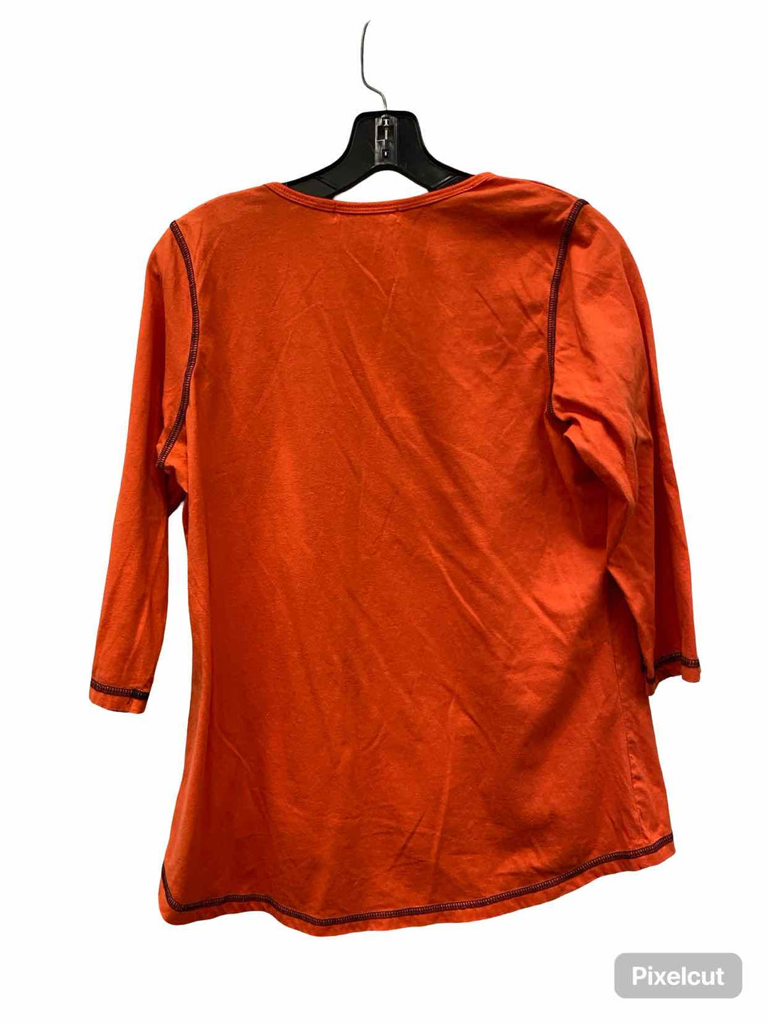 Holiday Traditions Size L Orange Black Gem Long Sleeve Shirts