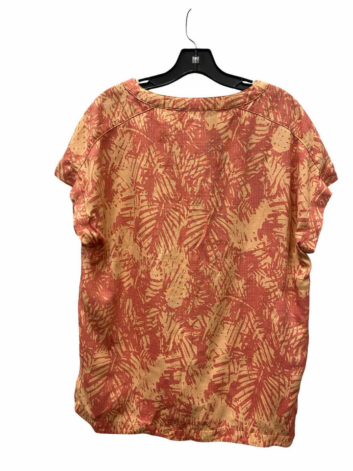 Royal Robbins Size L Orange Print Short Sleeve Shirts