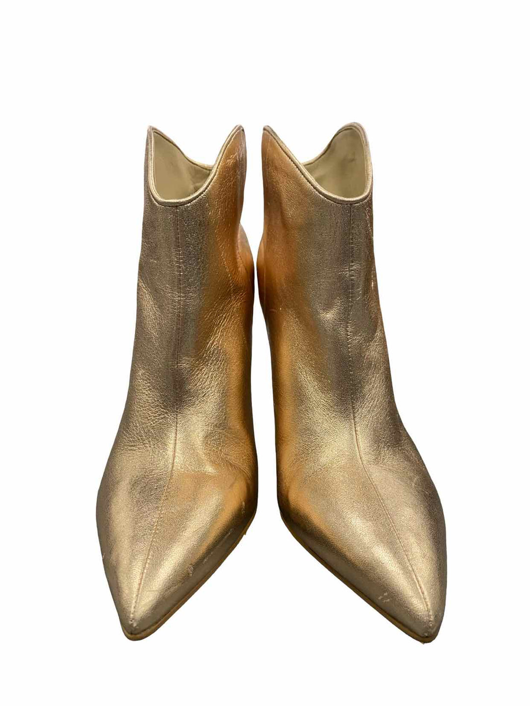 Marc Fisher Shoe Size 8 Gold Leather Boots(Ankle)