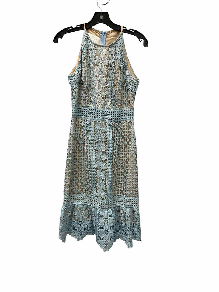 Davids Bridal Size S Blue Tan Dress