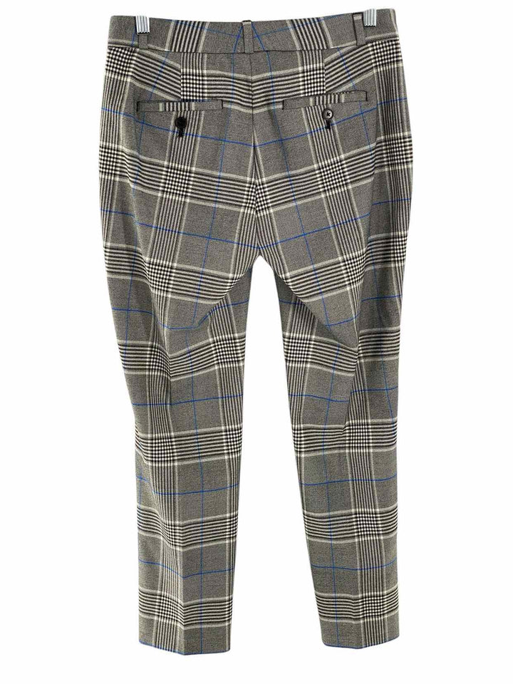 Banana Republic Size 0 Grey Black Plaid Pants