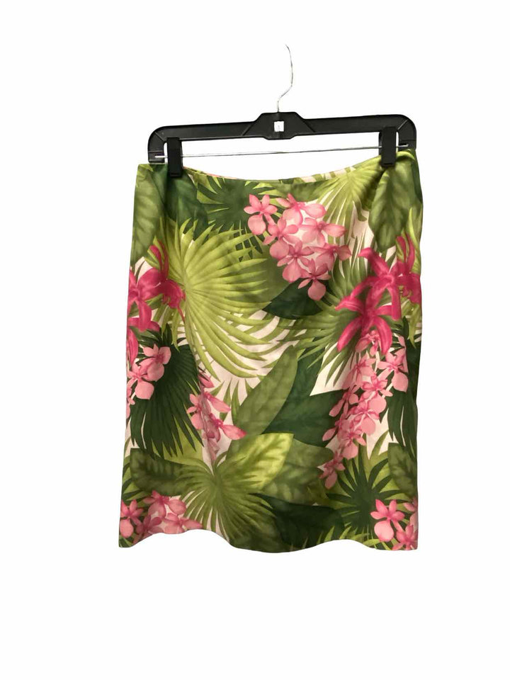 Tommy Bahama Size 10 Pink Green Hawaiian Skirt