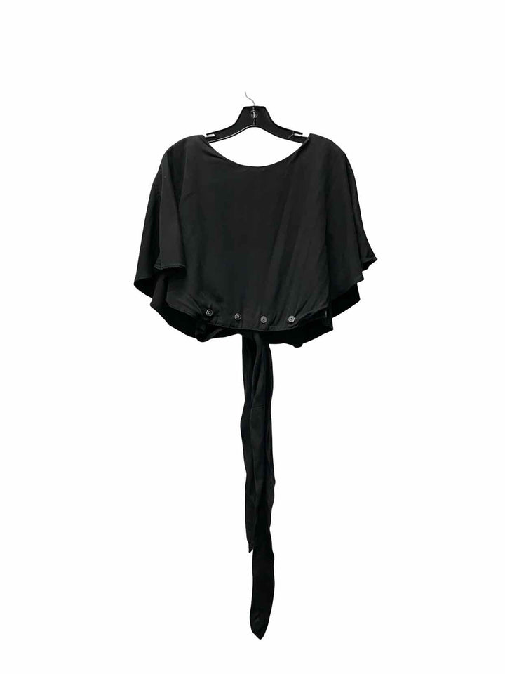 Vetta Size 6 Black Short Sleeve Shirts