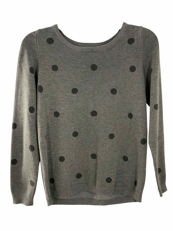 Absolutely Creative Worldwide Size S Gray Polka Dot Long Sleeve Shirts