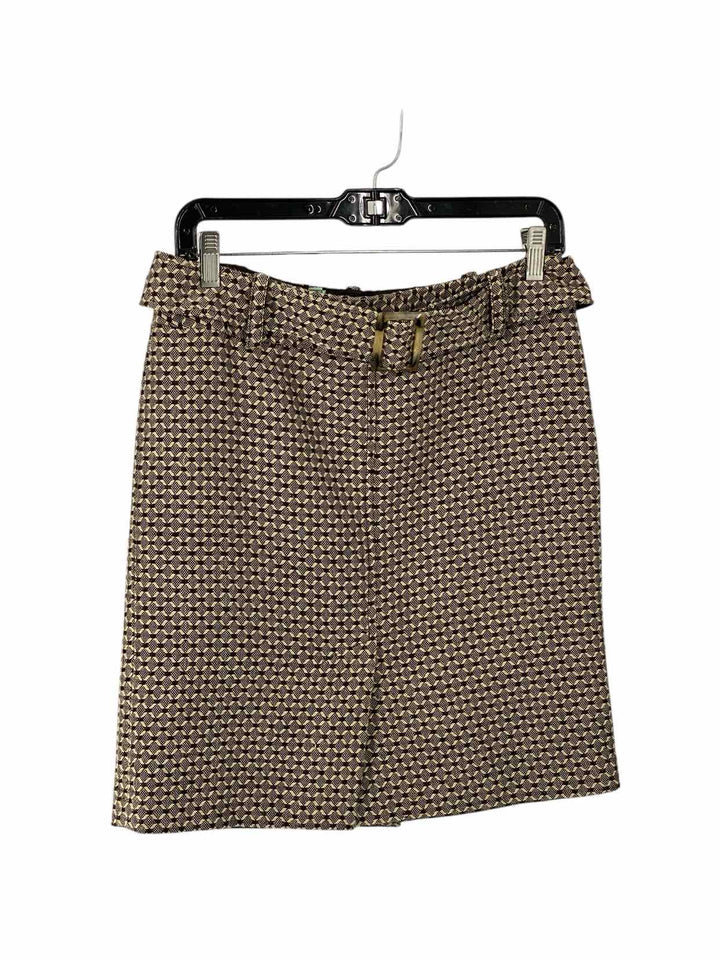 Ann Taylor Size 6P Beige Brown Print Skirt