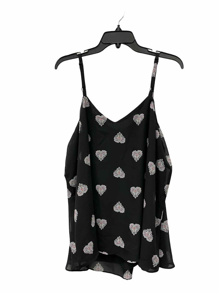 Torrid Size 2X Black White Polka Dot Tank Top