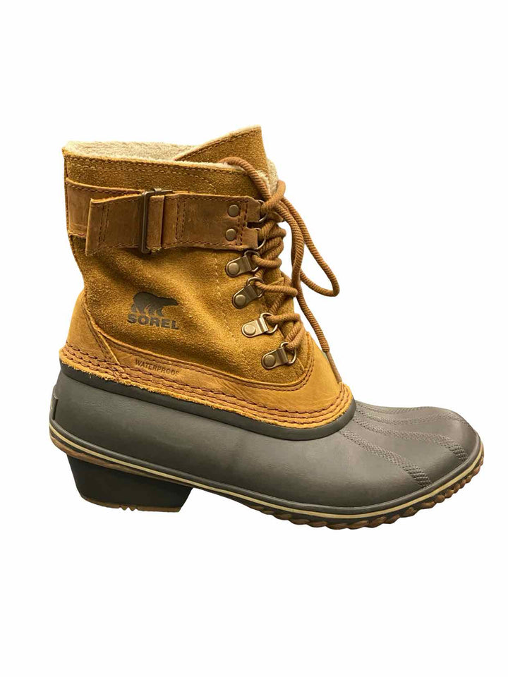 Sorel Shoe Size 8.5 Brown Winter Fancy Lace 2 Waterproof Boots(Ankle)