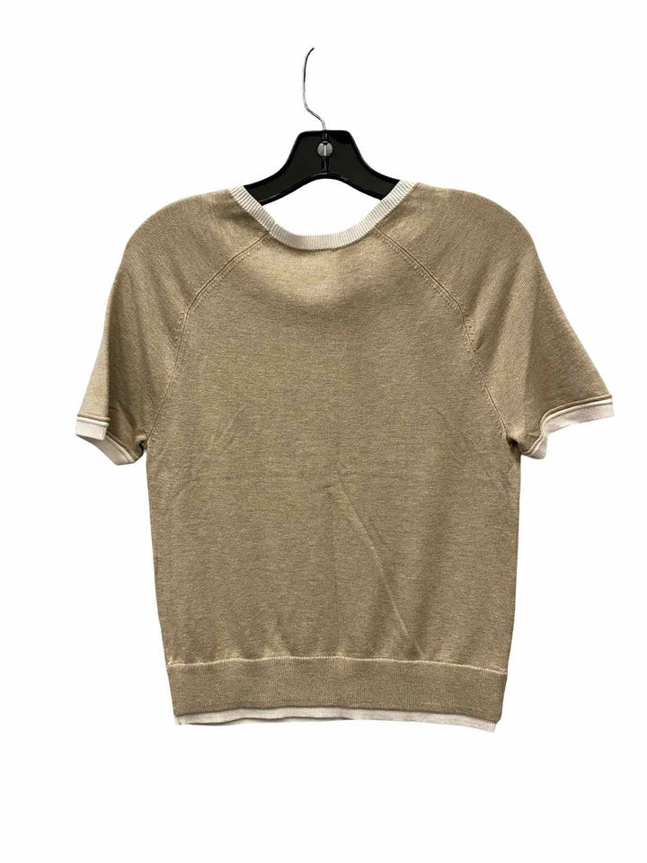 Stylus Size S Beige Knit Short Sleeve Shirts