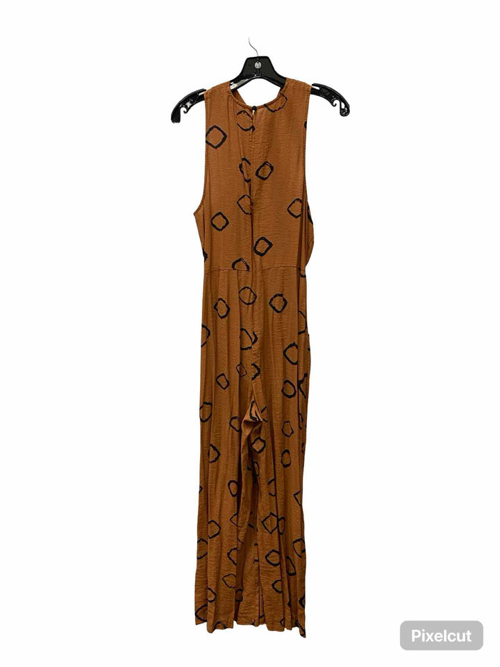 Eva Franco Size 4 Brown Black Print Dress