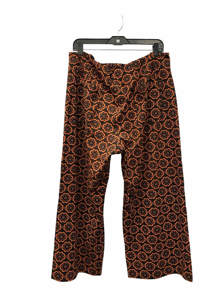 Maeve Size 34 Black Orange Floral Pants