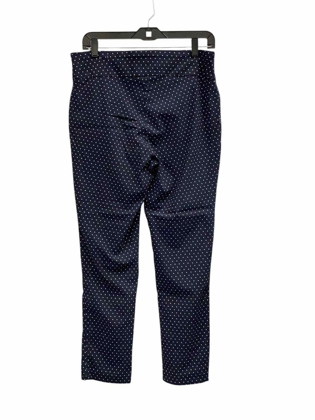 Van Heusen Size 12 Navy Blue White Poka dot Pants