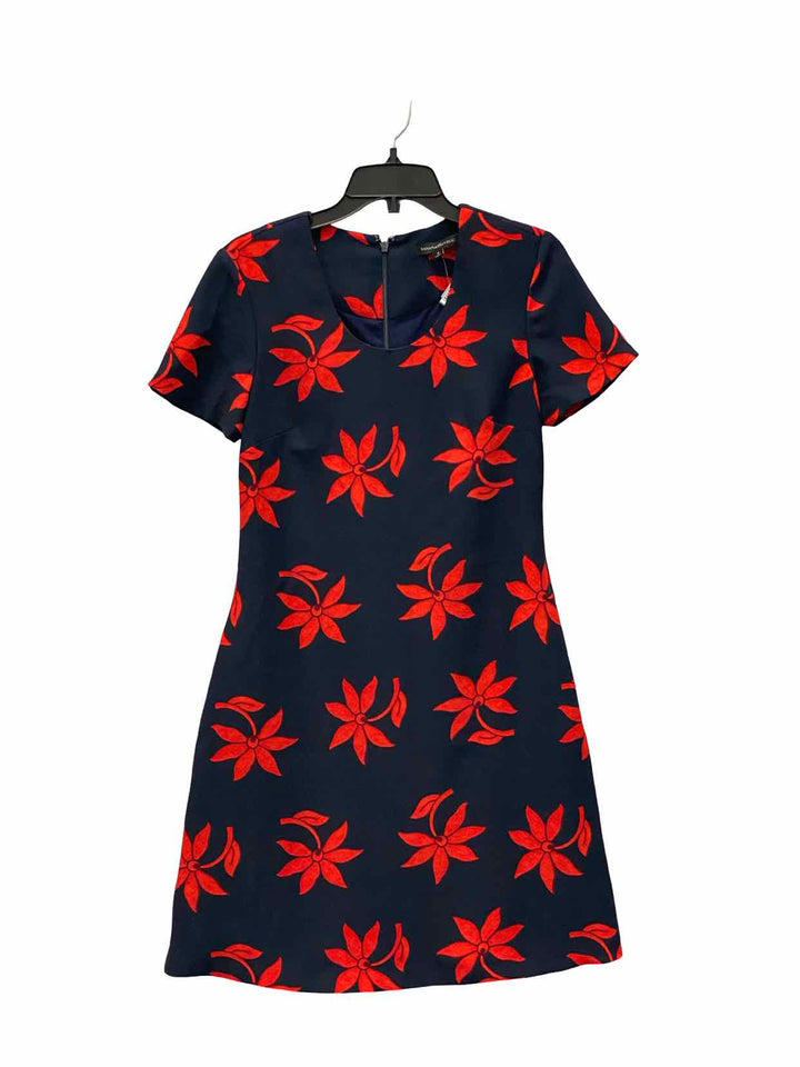 Banana Republic Size 4 Navy Red Floral Dress