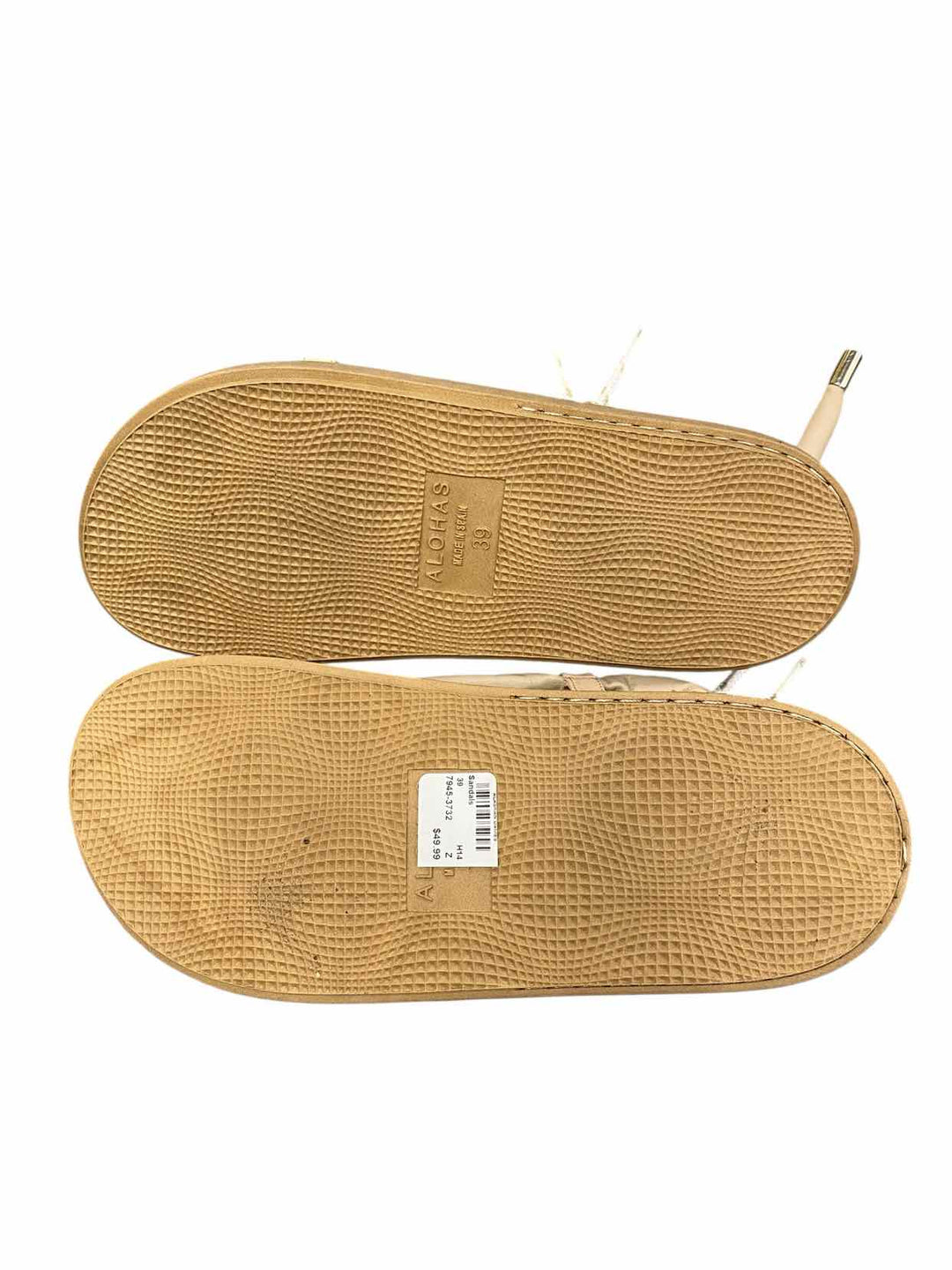Alohas Shoe Size 39 Tan Leather Sandals