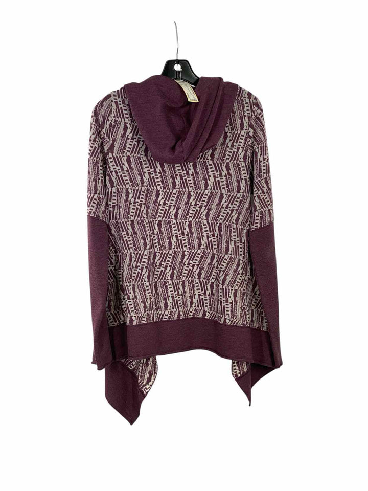 PrAna Size M Purple Print Hooded Sweater