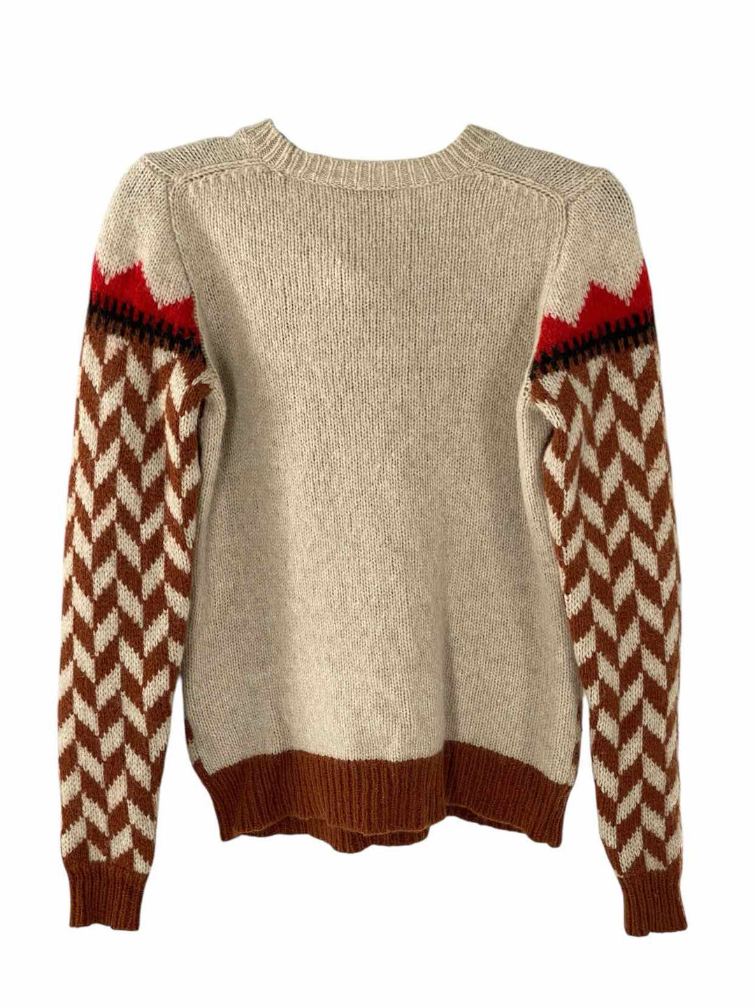 MadeWell Size M Brown Red Print Sweater