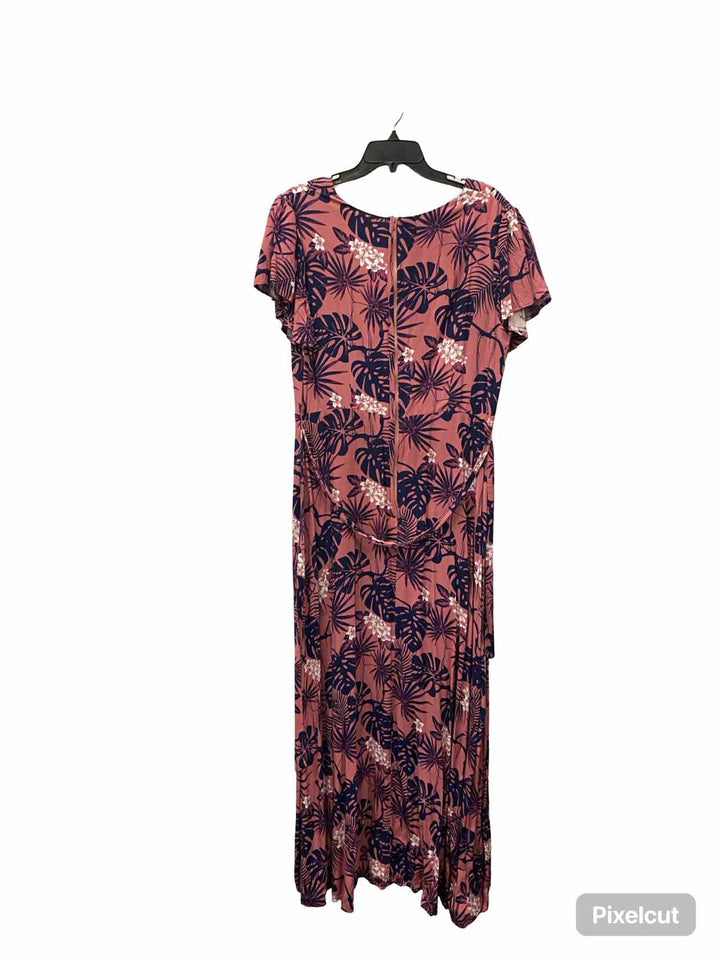 Mod Cloth Size 12 Pink Purple Floral Dress