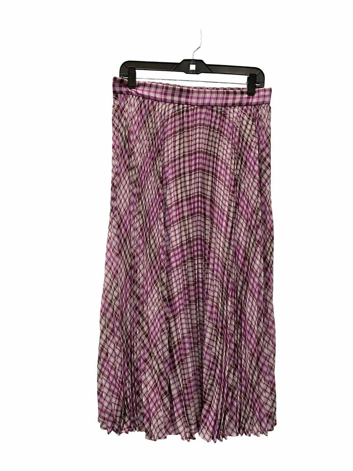 Ann Taylor Size 8 Pink Plaid Skirt