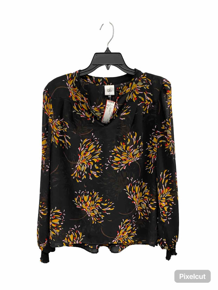 Cabi Size S Black Multi Long Sleeve Shirts