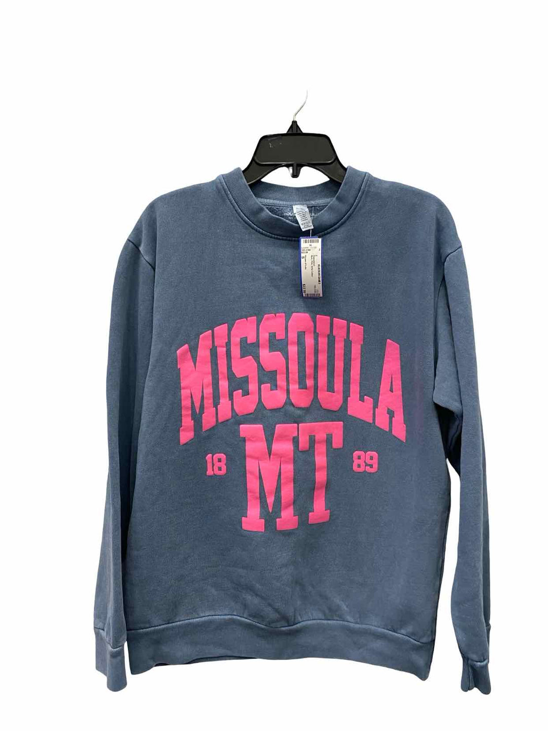 House of Lulu Size S Blue Pink 80% Cotton Sweatshirt