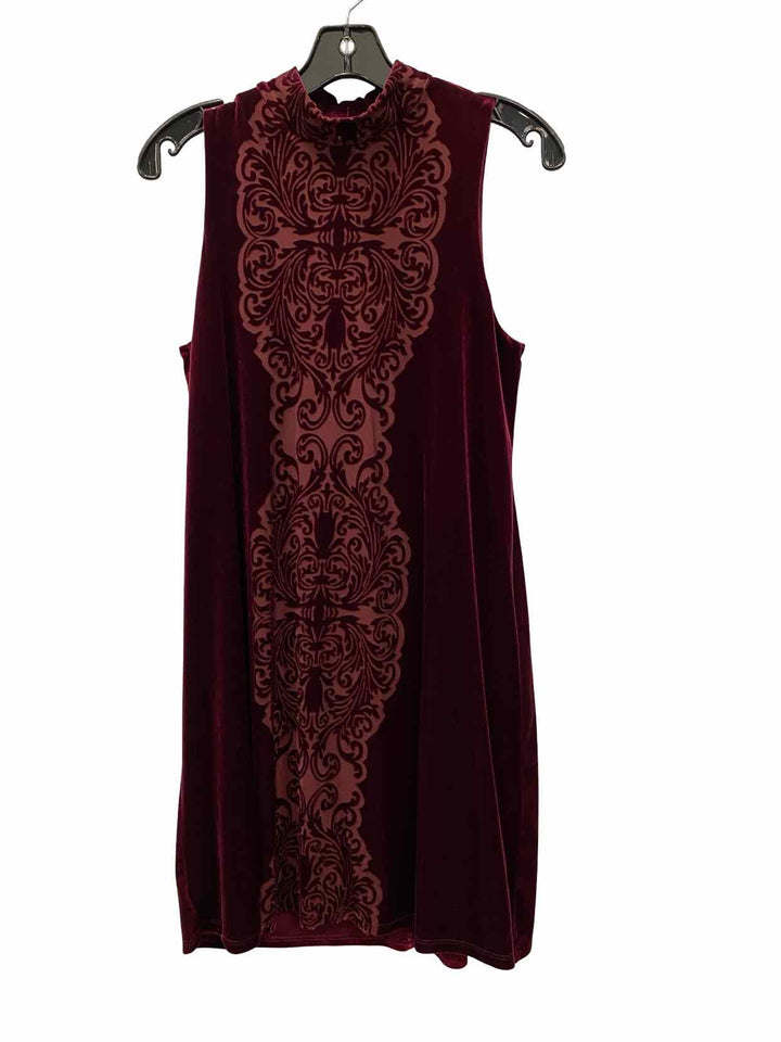 Maurices Size S Maroon Velvet Dress