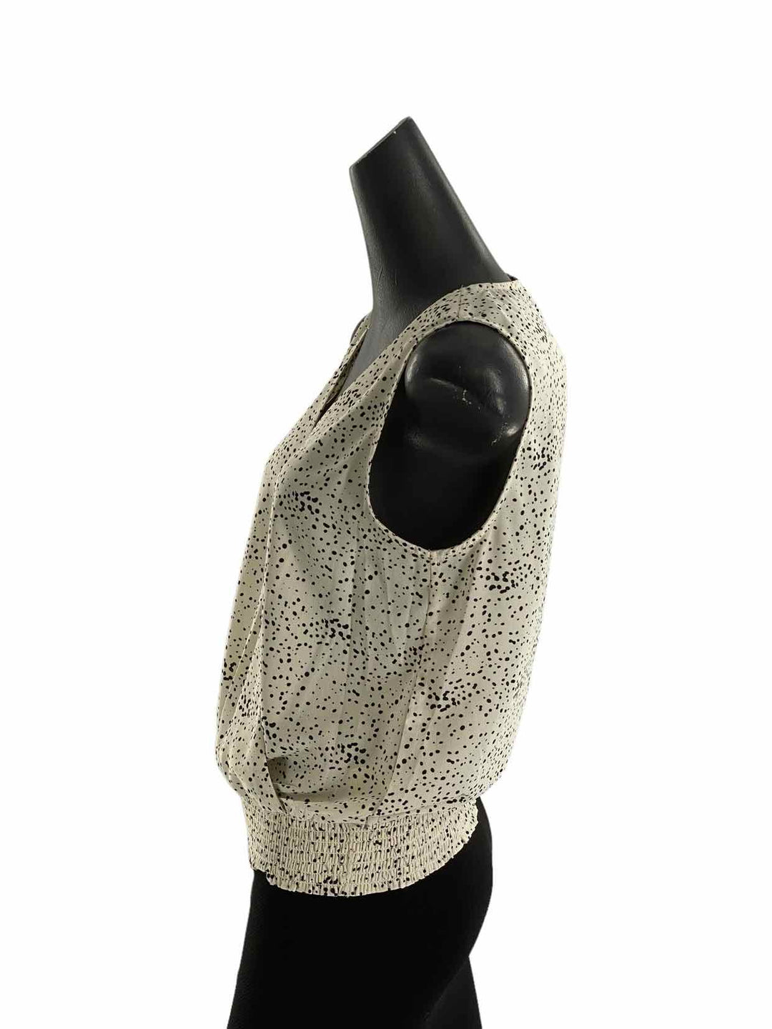 BB Dakota Size M Cream Black Speckled Tank Top